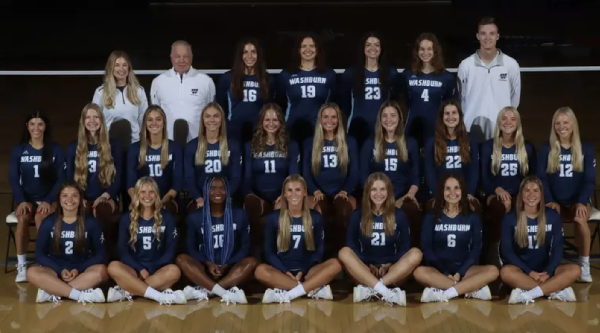 The Washburn volleyball team finished 17-11 last year. They are looking to improve on that with their new roster for this year. Photo courtesy of WUSports.com